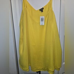 NWT Torrid Sophie Double Layer Swing Cami Tank Top Yellow Size 2